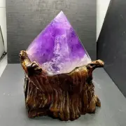 2.26LB Top Natural amethyst Quartz obelisk Crystals Tower Point Wand Reiki Gems