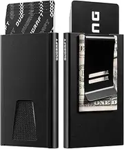 [DUGRAFT] Card Wallet for Men Credit Card Holder Minimalist Slim Wallet RFID Metal Pop Up RFID Blocking Wallet with Money Clip, Holds 5-6 Cards