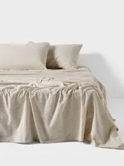 LINEN HOUSE PLAIN DYED FLANNELETTE SHEET SET - TAUPE