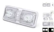 RV LED Ceiling Double Dome Light Fixture with ON/OFF Switch Interior Lighting