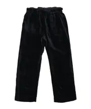 elastic-waist velvet trousers 12,8Y,6,10Y Black