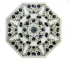 24" white marble table top coffee center home decor inlay antique Elephant l7