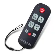 A-TV10 TV Remote for Seniors Universal Controller Simple Waterproof Remote Control with LED Light for All TV Models Black