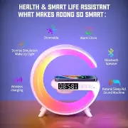 LED Mini-G Night Light Alarm Clock Bluetooth Connection Audio w/ Charging USA