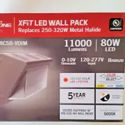 Keystone 80W CCT Outdoor LED Wall Pack Light Fixture replaces 250W-320W MH
