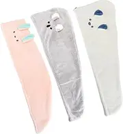 LALADEFIEE Hair Drying Hair Wrap Towel Set Soft Absorbent and Quick Dry Universal Fit for Hair Styles