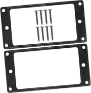 COSMEVIVI 2 sets Electric Guitar Pickup Frame Metal Flat Pickup Protection Frames with Screws Design for Easy Installation High Precision Lightweight Portable Accessory for Guitarists