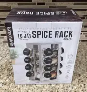 Kamenstein, 5084920 Heritage 16-Jar Revolving Countertop Spice Rack Organizer