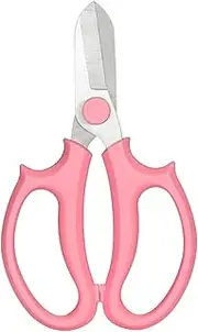 HIHUHEN Floral Shears, Premium Steel Garden Pruning Shears Floral Fruits Leaf Scissors Hand Pruner Snip Trimming Tool for Gardening Flower Arrangement (Pink)