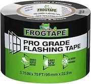 FROGTAPE Pro Grade Flashing Tape for Windows & Doors - All Weather & UV Resistant Flashing Tape with Advanced Acrylic Adhesive - 10 mils - 3.75 Inch Width - 75 Foot Roll - Black