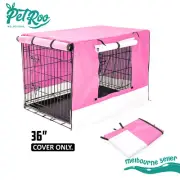 Paw Mate Cage Cover Enclosure for Wire Dog Cage Crate 36in - Pink
