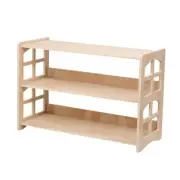 Montessori Bookshelf Toy Shelf Kids Storage Organizer for Toys Book 3Tier