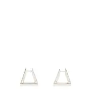 clasp hanging earrings One size White