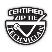 Certified Zip Tie Technician Sticker Decal - Weatherproof - jdm euro diy ziptie