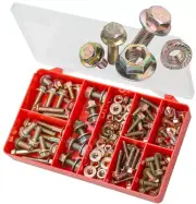 Flange Bolt & Flange Nuts M6-M10 G8.8 Assortment 100 Pc AAK26