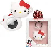iFace Sanrio Friends Special Edition Silicone Protective Cover Designed for Apple AirTags [Cute Character Case] [Carabiner Keychain Clip Included] - Hello Kitty