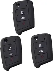 3pcs Car Key Case Cover Silicone Key Holder Car Key Chain Keychain for Car Keys Key Fob Cover Car Key Cover Silicone Keychain Key Container Remote Control Jialv Protective Case