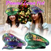 Sequins Steampunk Military Colourful Hat Captain Cap Festival Music Party Hat
