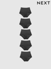 Black Full Brief Microfibre Knickers 5 Pack (346786) | $30