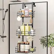 Nieifi Over The Door Shower Caddy Pantry Organizer Rack with Reliable Hooks, Sturdy Rust Proof Hanging Shower Organizer Shelf Basket Storage Rack, Bathroom Shelves Drill Free Extra Large