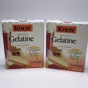 2 Knox GELATINE Original Unflavored 1oz ea. box ) 8ct Total Exp. Nov.2025