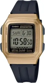 Casio F201WAM-9A Resin Band Gold Digital Watch