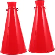 NULYLU Noise Maker Megaphones 2 Pack Plastic Cheerleading Megaphones Lightweight and Sturdy for Sports and Parties