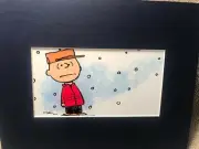 CHARLIE BROWN~PEANUTS~8 x 10 Mat Print~SADNESS & SNOW FLAKES~NEW