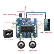 Bluetooth 5.0 Digital Amplifier Board TDA7498 2x100W Stereo AMP Module NEW