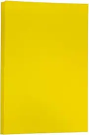 JAM PAPER Ledger 65lb Cardstock - 11 x 17 - Tabloid Coverstock - 176 GSM - Yellow Recycled - 50 Sheets/Pack