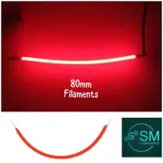 5PCS DC3V 80mm RED 620nm Super Flexible Silicone Filament Lamp LED DIY