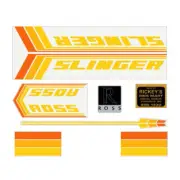Ross - Slinger - Yellow Orange decal set - Old School BMX