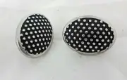 Pair Jeremiah Watt Concho Oval 1" Moroccan Polka Dot Screw Back Horse Stainless