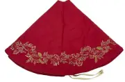 Dash Away Home Embroidered Beaded Christmas Tree Skirt, 36”