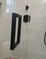 8" SQUARE DOUBLE SIDED SHOWER DOOR HANDLE MATT BLACK