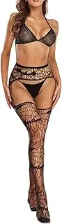 [Generic] Moss Maternity Robe Women Sexy Elastic Open Crotch Suspender Sexy Silk Stockings Suspenders Silk Stockings Butt Cutout Lingerie