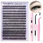Lash Clusters Kit 40D Individual Lashes Extension Kit DIY 280pcs 9-16mm Clust...