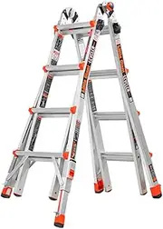 Little Giant Leveler Model 17 Telescopic Ladder with Ratchet Levellers 1.2m-4.5m