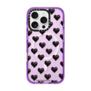 iPhone 16 Pro Impact Case MagSafe Compatible black hearts
