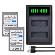 2X Battery +Charger For BLS5 Olympus Evolt E-400 E-410 E-420 E-450 E-600 E-620