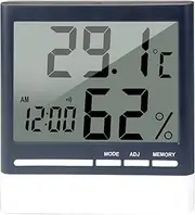 Digital Hygrometer Thermometer Indoor H Dity Meter Room Thermometer Accu E H Dity Gauge with Alarm Clock Ry Function for Home Greenhouse Office School Black&White