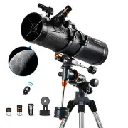 130EQ Professional Telescopes for Adults Astronomy with PL Lens Phone Adapter
