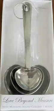Heart Measuring Spoons Love Beyond Measure by Kate Aspen Set of 3 NEW