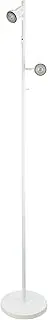 Dora Twin Light Adjustable White Floor Lamp