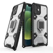 For iPhone12 Phone Case With Ring Holder Kickstand - Light Gray