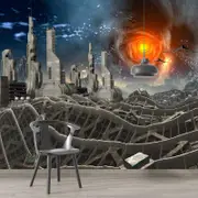 [Namly Design] Wall Paper - Futuristic Cityscape