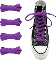 [UamGlsob] 2 Pairs 5/16' Wide Elastic Shoe Laces Replacement Laces for Converse High Tops, Stretch Flat Shoelaces Shoe Strings