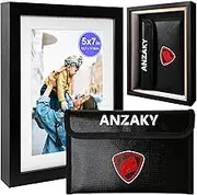 Photo Picture Frame Diversion Safe with Fireproof & Waterproof Money Bag, Valuable Storage, Home Security, ANZAKY Mini Box with Hidden Compartment to Shield your Money, Cash, 5"x7"