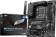 MSI PRO B760-P WiFi DDR4 ProSeries Motherboard (Supports 12th/13th/14th Gen Intel Processors, LGA 1700, DDR4, PCIe 4.0, M.2, 2.5Gbps LAN, USB 3.2 Gen2, HDMI/DP, Wi-Fi 6E, Bluetooth 5.3, ATX)
