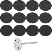 LT Easiyl Foot Grinder Stainless Steel Disc 15MM with 30Pcs Refills File 80 Grit 120 Grit 180 Grit Sandpaper Sanding Disc Pedicure Tool Replaceable Pedicure Set